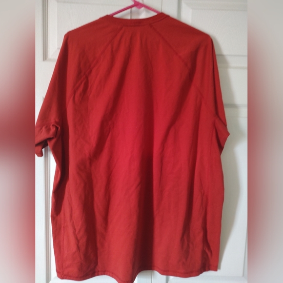 Carhartt Redish Orange Short Sleeve Pocket Tee with Logo Patch - Picture 2 of 5